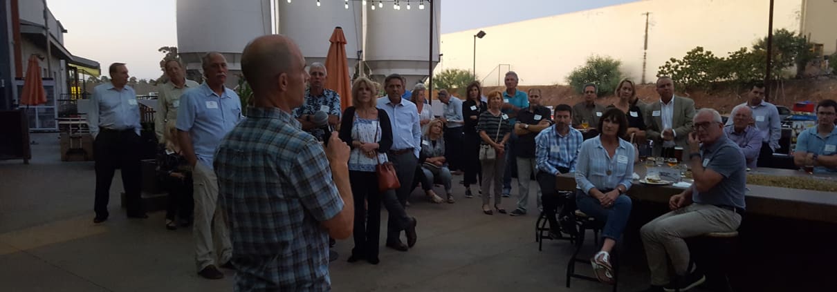 A man standing in front of a group of people