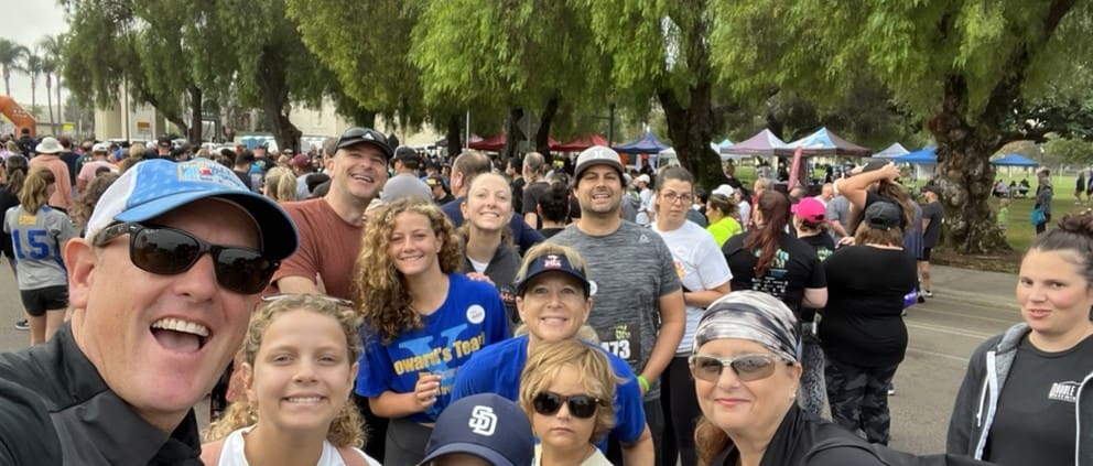 A group of people taking a picture together